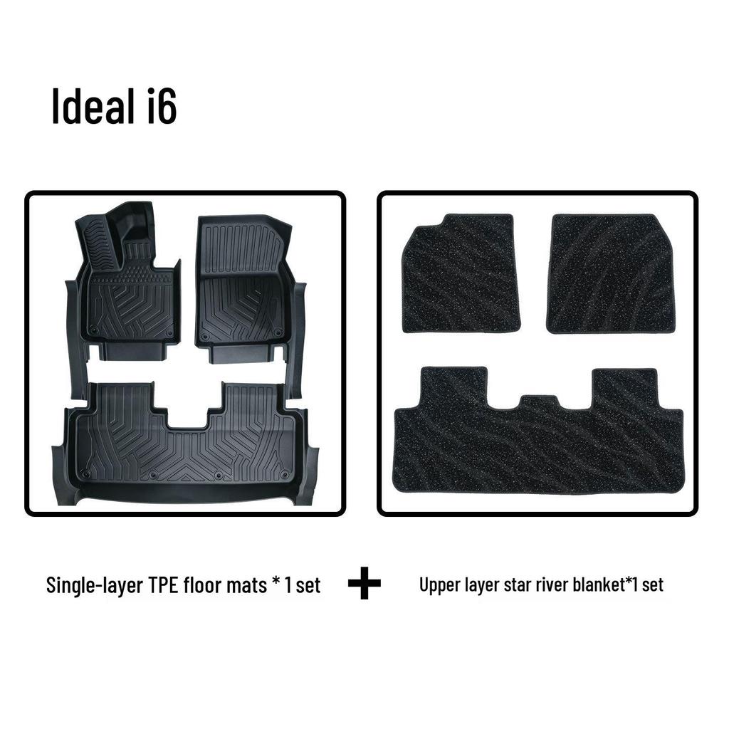 Ideal I6 Car Floor Mats: Eco-friendly Odorless TPE Floor Carpets for Interior Protection