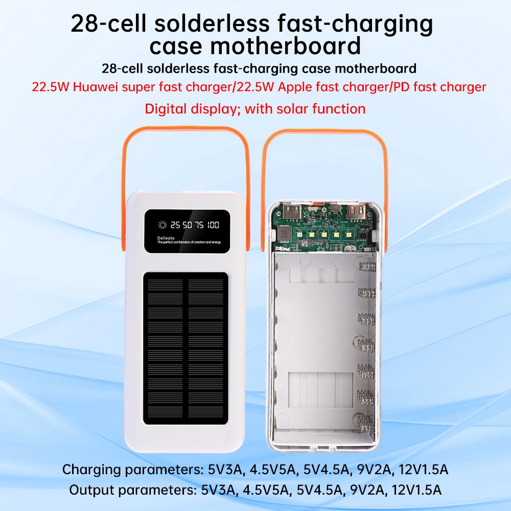 18*18611 Power Bank Cases Battery Holder 11.1W Dual USB DIY Shell Fast Charger 18611 Battery Case Solar Storage Boxes