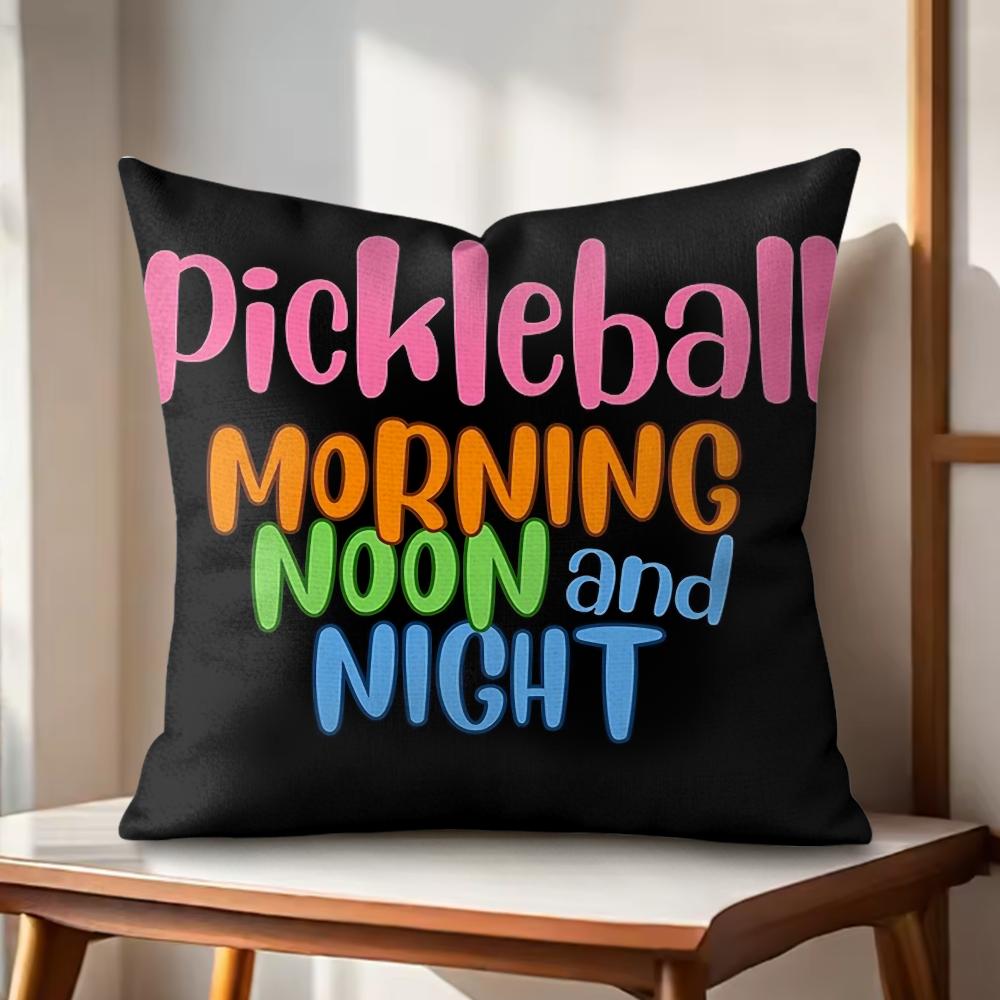 Morning Noon Cushion Cover Natural Linen Organic Fabric DoubleSided Printing Couch Pillow Covers Home Decor