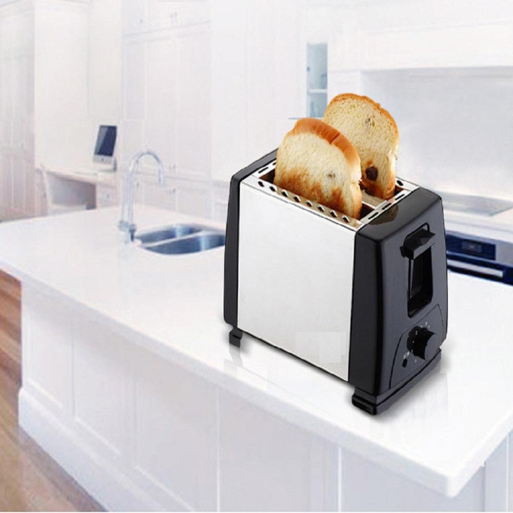 Basics 2 Slice Wide Slot Toaster with 6 Settings Black