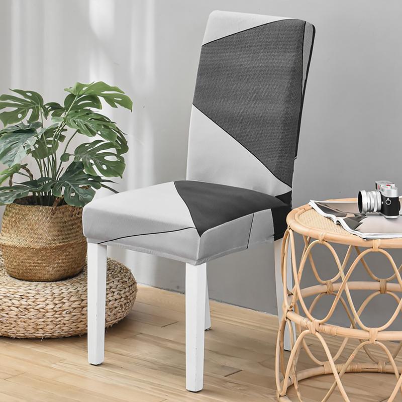 Dining Room Chair Covers Set, Stretch Printed Parsons Chair Slipcovers Spandex Removable Washable Kitchen Chair Protector Cover for Dining Room, Hotel