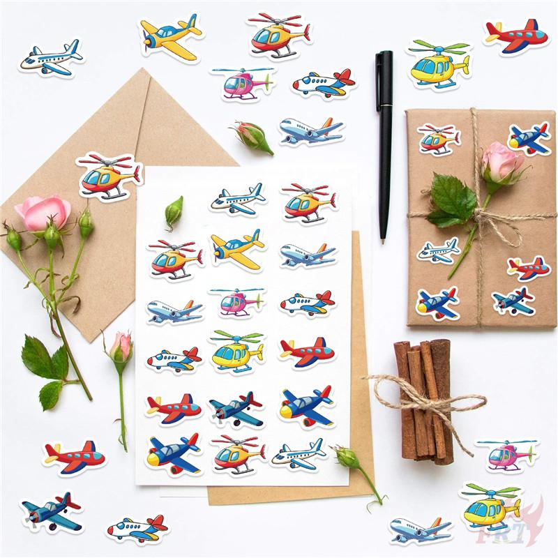 500Pcs/Roll Cartoon Airplanes Kids Rewards Stickers - DIY Scrapbooks Album Decor Sealing Label Decals