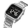 Skmei Dual Time Zones Digital Watches for Mens Luxury Full Steel Strap LED Waterproof Chronograph Fashion Sports Alarm Clock