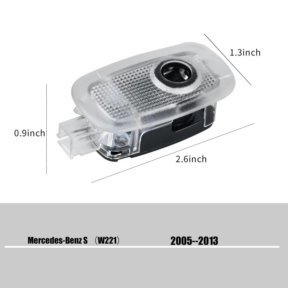 Car Sticker New 2025 For Mercedes Benz 2pcs HD Led Welcome Light Car Door Projector Lamps For Mercedes Benz AMG S-Class W221 200