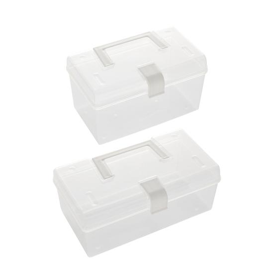 Storage Box Large Capacity Transparent Plastic All-purpose Face Cover Clear Organizer Box for Home