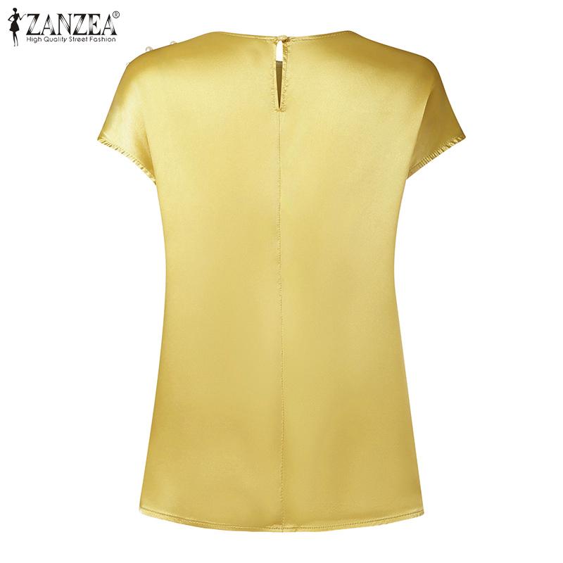 ZANZEA Women Summer Round Neck Casual Sleeveless Blouse