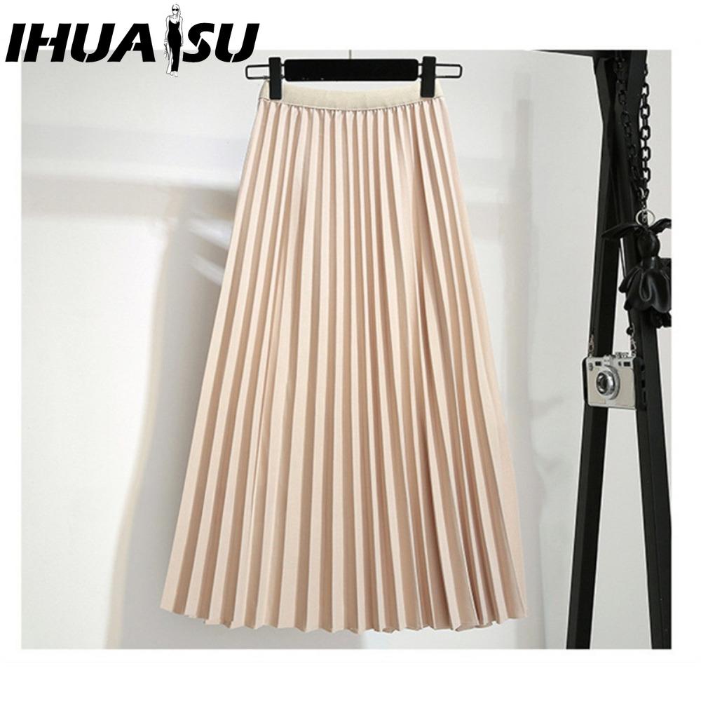 IHUASU Женская Модная Повседневная Летняя Весенняя Юбка one size хаки