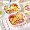 Heart Print Bento Box for Women & Teens - Portable Macaron Style Lunch Container, Ideal for Work, Picnic, Dating, Simple Packing