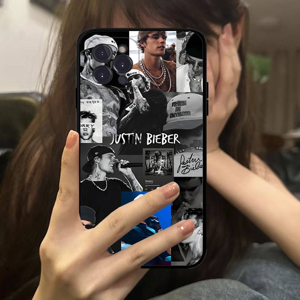 Sänger J-Justin B-Bieber Handyhülle für iPhone 17 16 Pro Max 15 14 13 12 11 Mini Plus Handyhülle