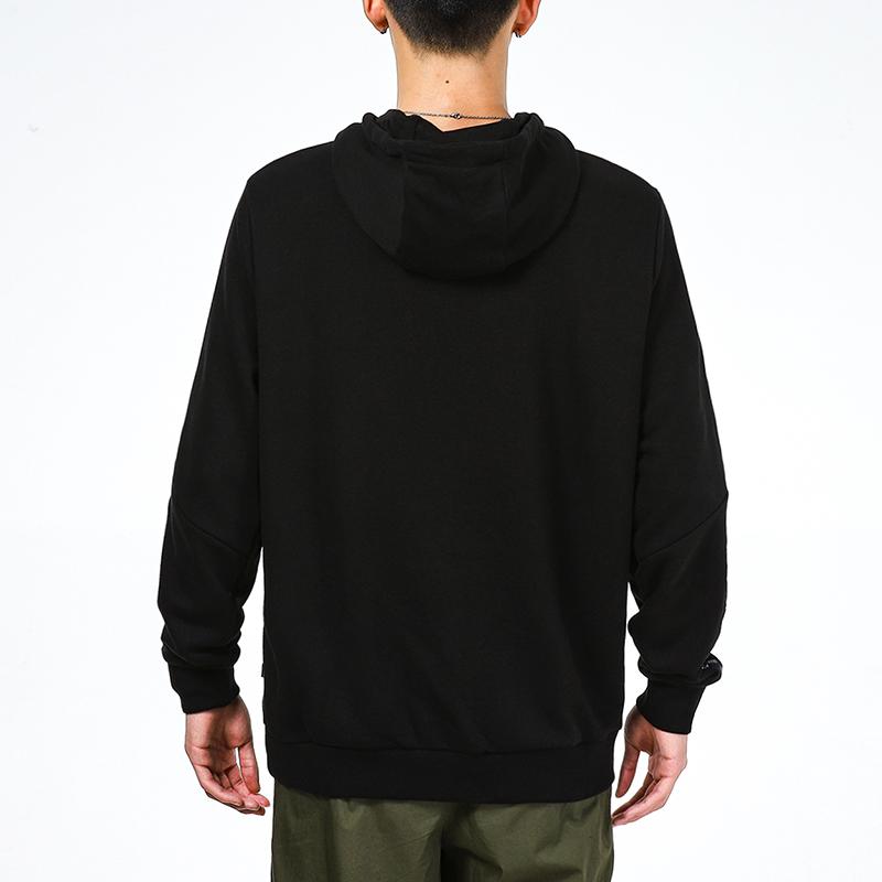 Puma Logo Hooded Pullover Long Sleeve Sweatshirt Men Tops Black 846560-01
