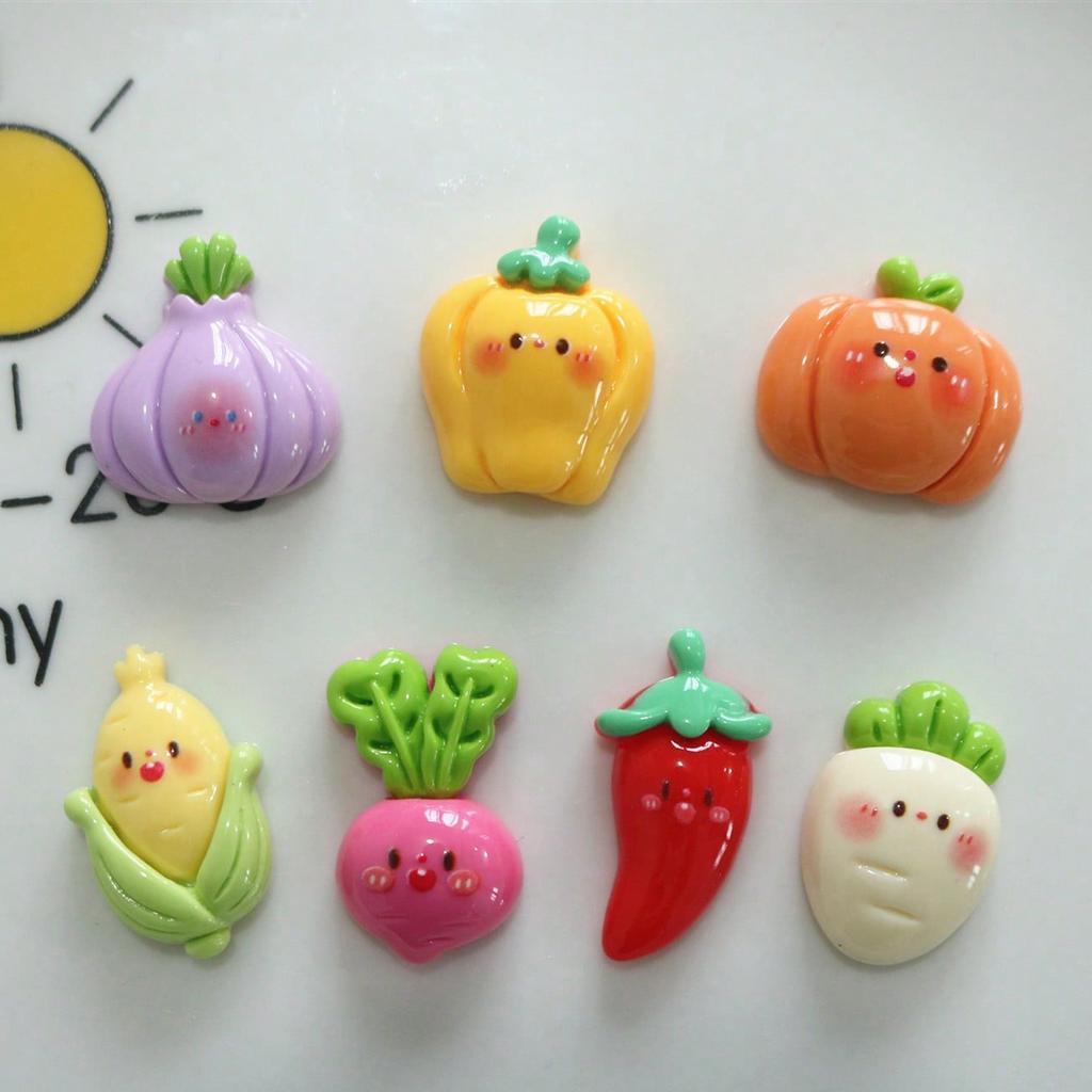 7pcs Fun Cartoon Vegetable Refrigerator Magnets Personalized Refrigerator Decoration Magnets Home Decoration For Kitchen