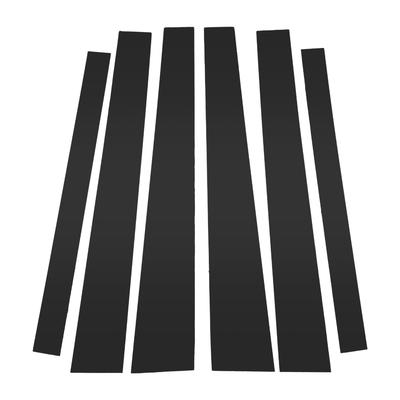 ABSOPRO Türsäulen Fensterverkleidungsaufkleber Säulenpfosten Tür Außenabdeckungen für Mitsubishi Pajero Schwarz Kratzfest 2009-2015,