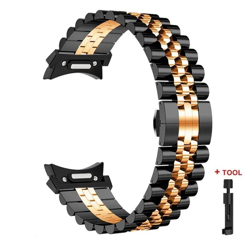 No Gaps Steel Strap for Samsung Galaxy Watch 7/6/5/4 40mm 44mm Metal Quick Fit Band for Galaxy Watch 6 Classic 43 47mm 5Pro 45mm