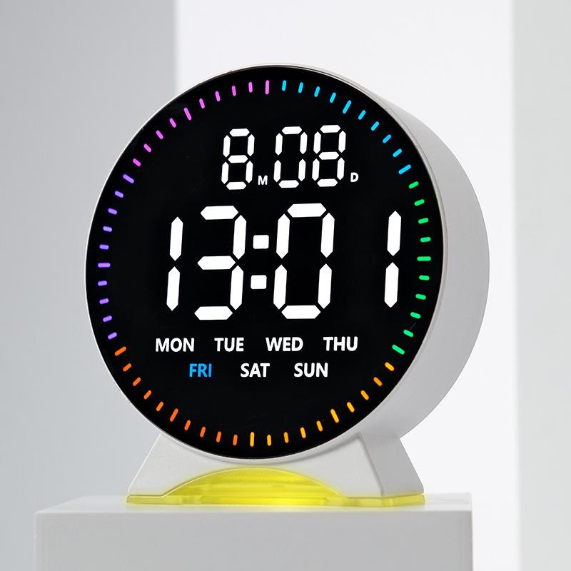 Multifunctional LED Alarm Clock with Night Light & Sweep Second Hand - Model 6680