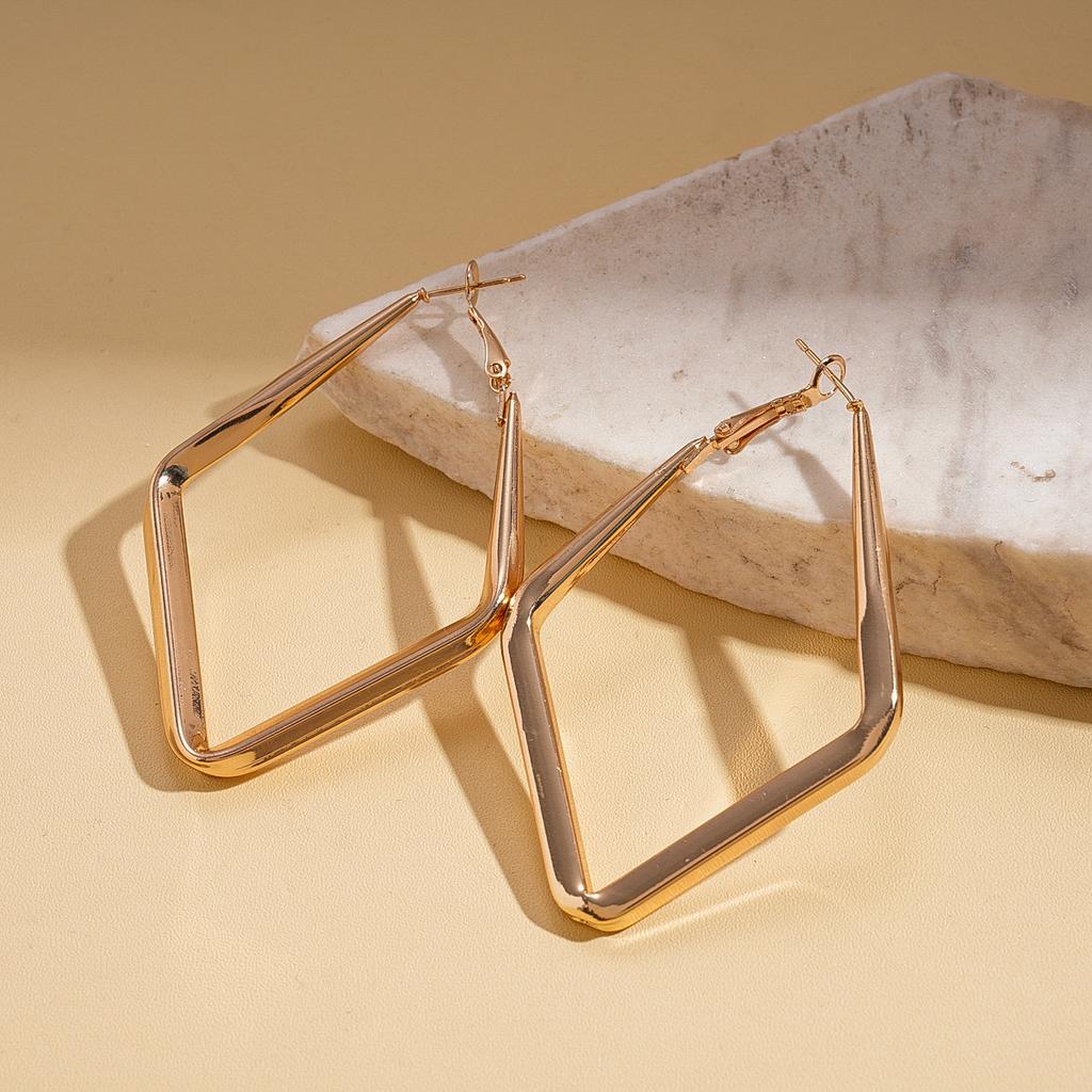 Geometriska rombformade örhängen med silvernål kall vind enkla miljöskydd örhängen nisch örhängen