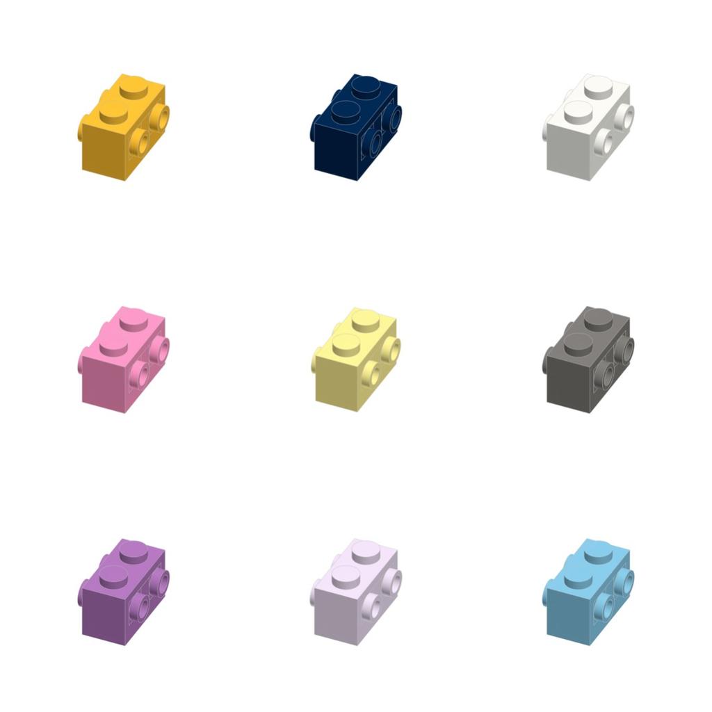 10pcs 52107 1 x 2 featuring Studs on 2 Sides Block Moc Works With featuring Brick DO IT YOURSELF Children's Toy Assembly Parts