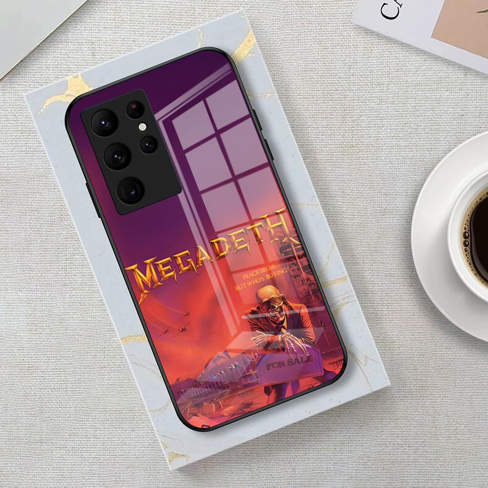 Band M-Megadeth Phone Case For Samsung S26 S25 Edge Ultra 23 22 21 20 Ultra Plus S24 Fe Glass Cover