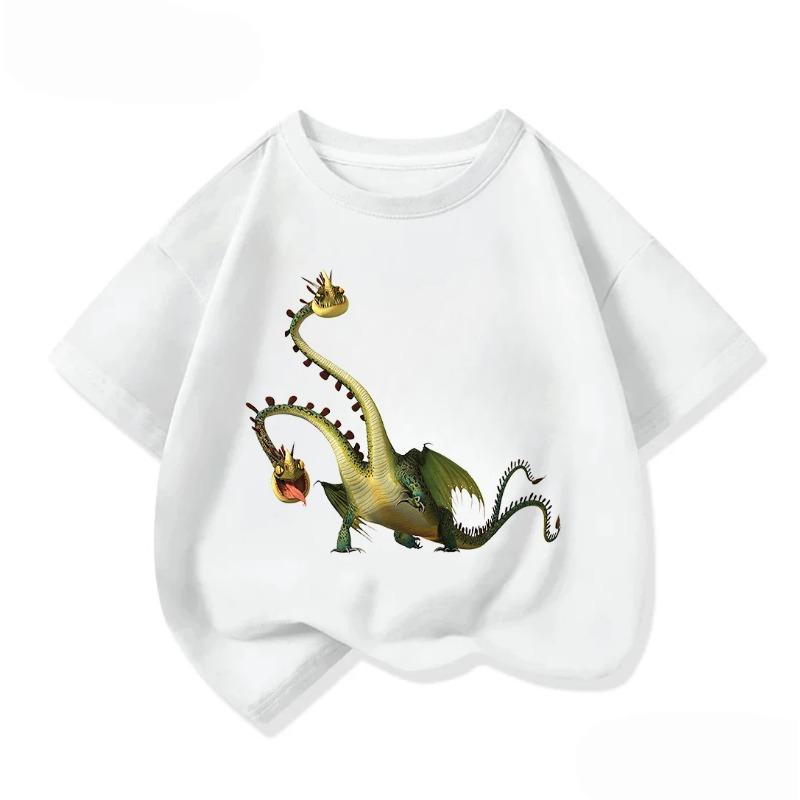 Relaxed Fit Children Short Sleeve T Shirt Kawaii Round Neck Lovely How To Train Your Dragon Graphic Street Style 3 To 14