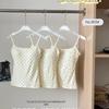 Gepolsterter Camisole im koreanischen Stil mit Tupfen – Vielseitig als Unter- oder Oberbekleidung