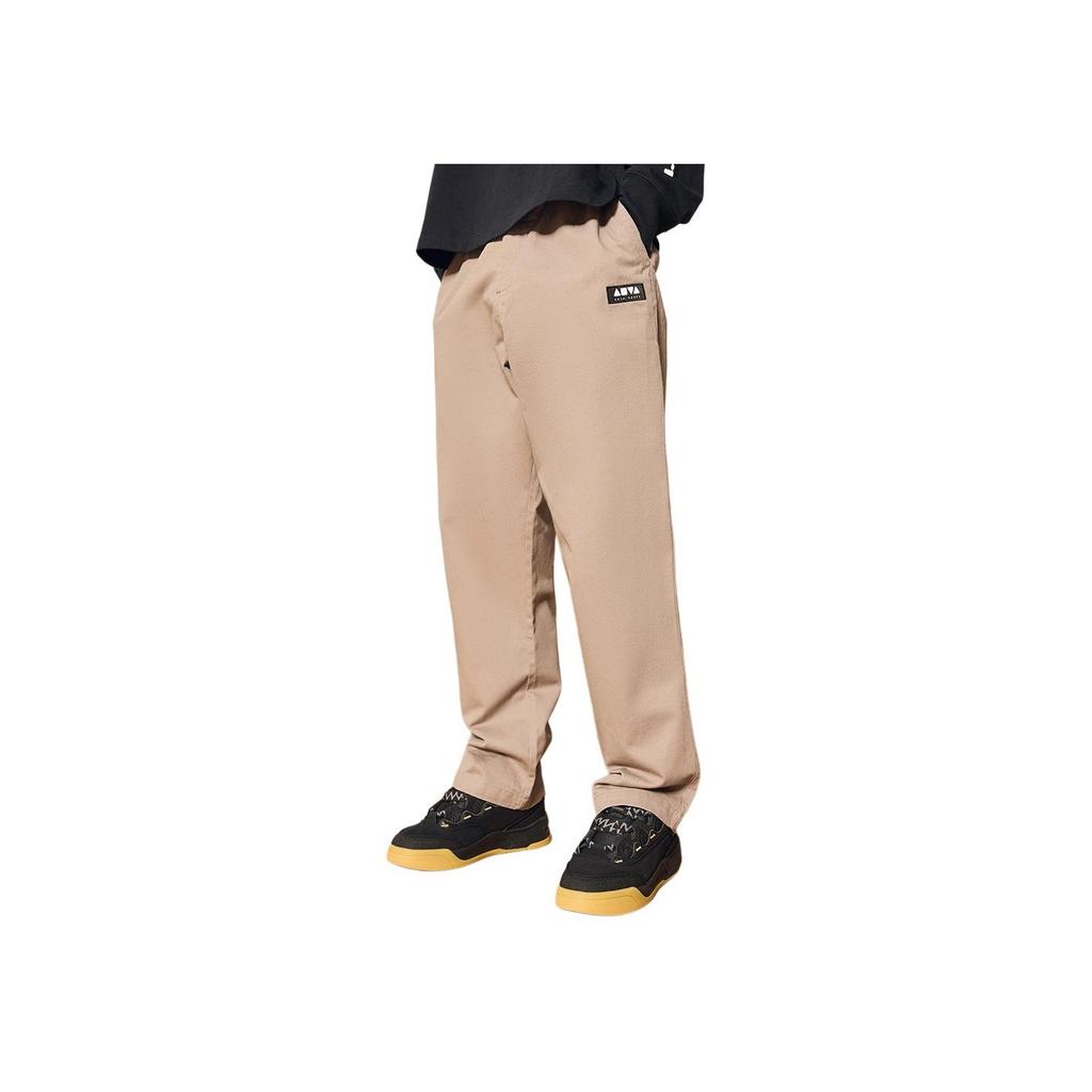 Anta Sport Life Series Solid Color Elastic Waist Loose Sports Pants Unisex Bottoms Linen-Gray 172238502-1