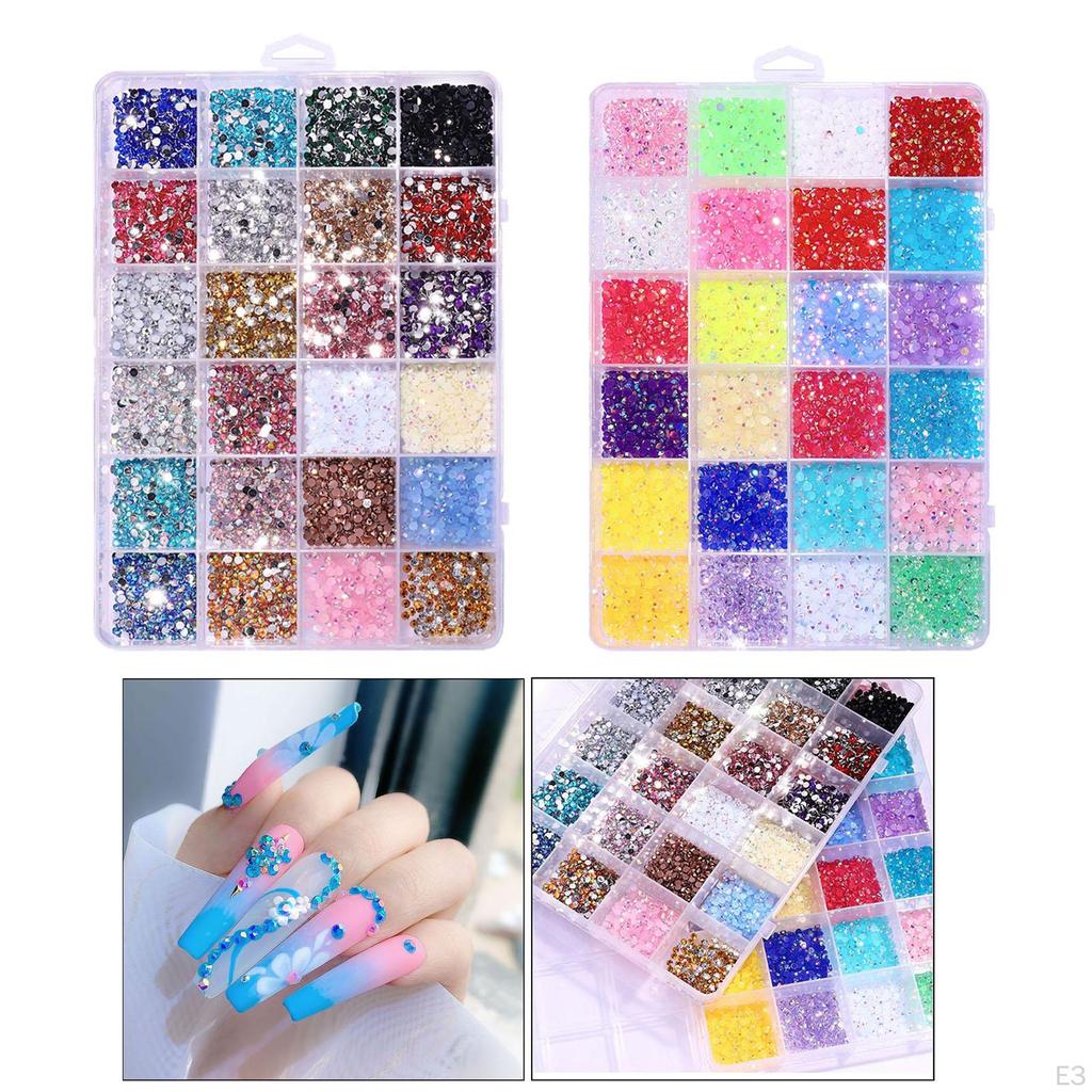 3500Pcs Rhinestones Flat Bottom for Body Cases
