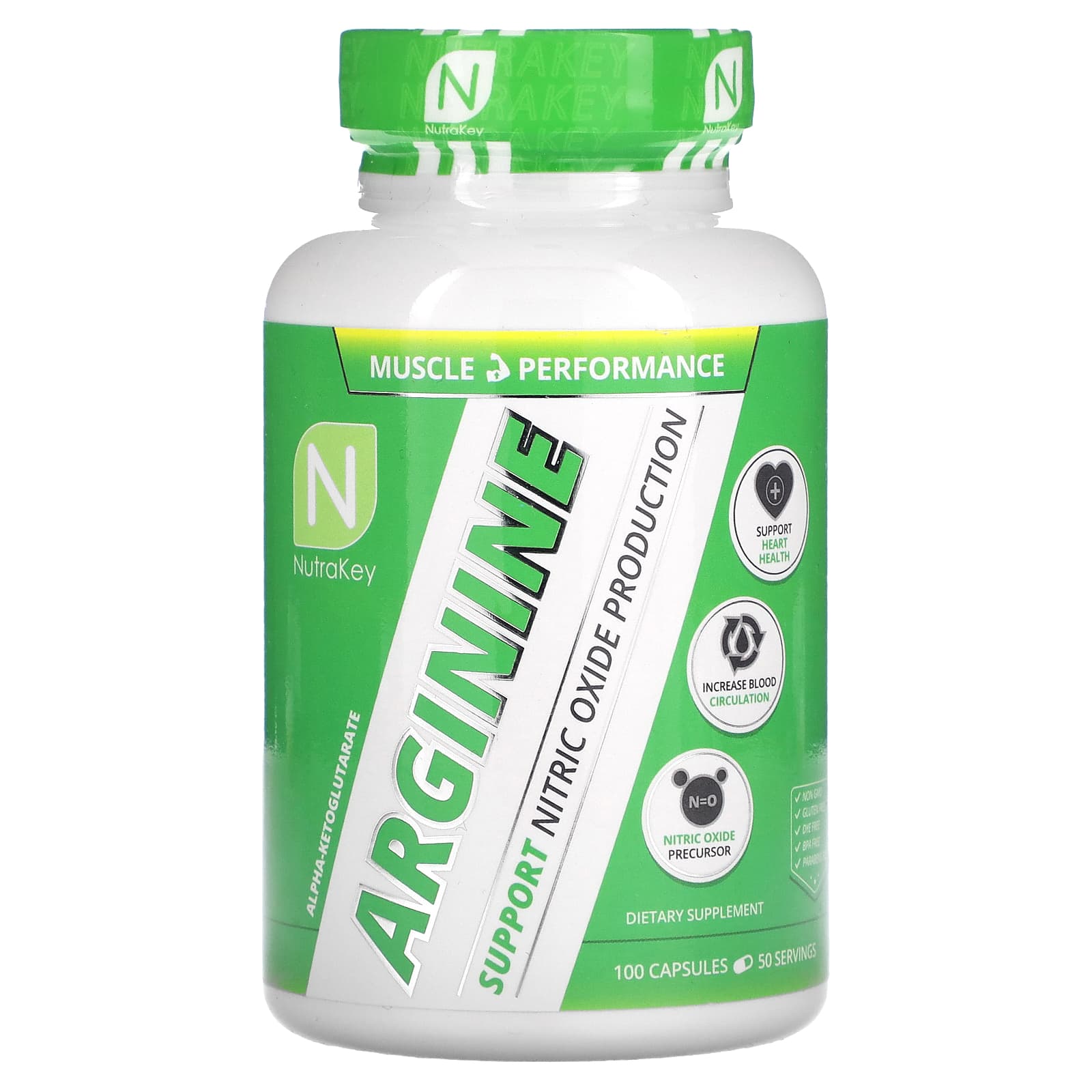 

Nutrakey, Arginine, 100 Capsules