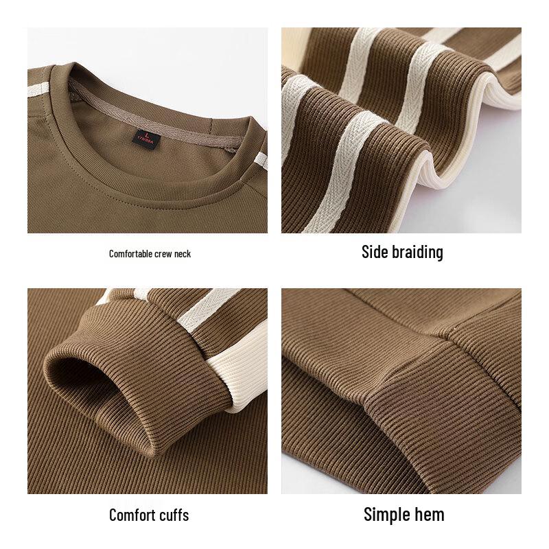 JEEP SPIRIT Men's Casual Round Neck Long Sleeve Sweatshirt