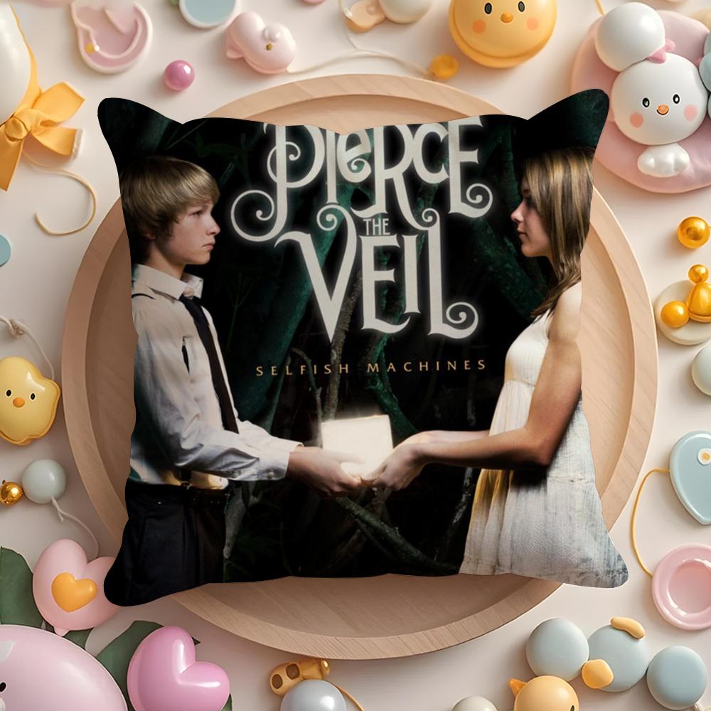 Pierce The Veil Cushion Cover Short Plush Double-Sided Printing Home Machine Washable In Warm Winter Pillow Case