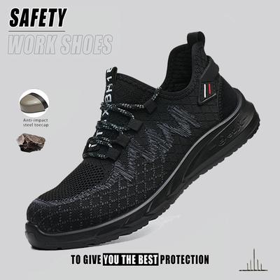 Safety Shoes Men Steel Toe Sneakers Puncture Proof Breathable Work Safety Boots Comfortable Wear-resisting Indestructible Shoes