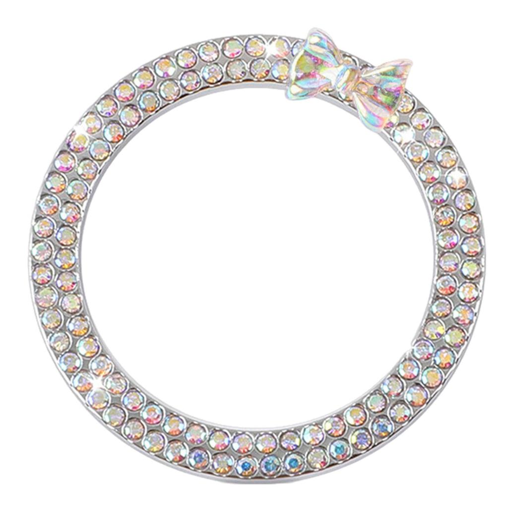 Yianyal Rhinestone Car Engine Start Stop Decoration Ring - Push Start Button Ignition Ring