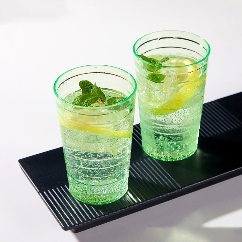 Průhledný vysoce hodnotný pohár na vodu, barový plastový PS pohár na pivo, průhledný pohár na zahraniční víno, domácí kelímek na ústní vodu