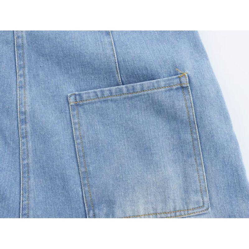 Kaslead New Arrival Women's Clothing Fashion Style Fashion Casual Minimalist Denim Jumpsuit 6147125