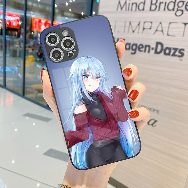 Husă de telefon drăguță Konosuba Anime Girl pentru IPhone 14 13 12 11 Pro Max X XR XS 8 7 Plus Husă de telefon din sticlă lichidă