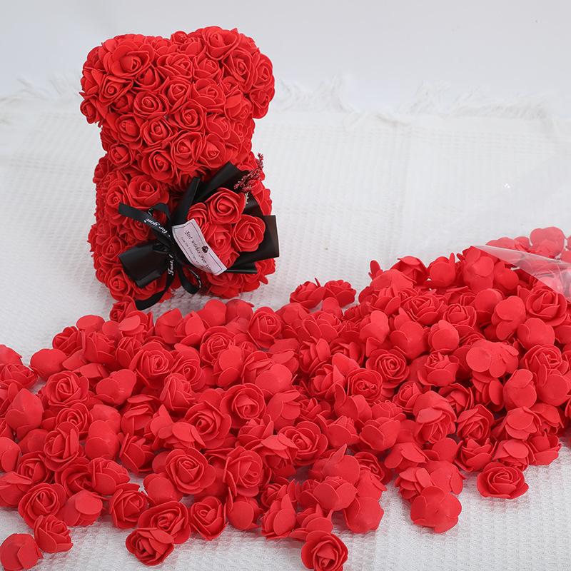 Mini Foam Rose Flowers Heads Artificial Red Rose DIY Bear Valentines Day Wedding Birthday Party Home Decoration Gifts Wholesale