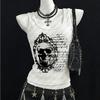 2000s y2k Harajuku New Model Ribbed Tank Streetwear Trendy personality Clothes Year round clothing Unisex Comfortable Short soft