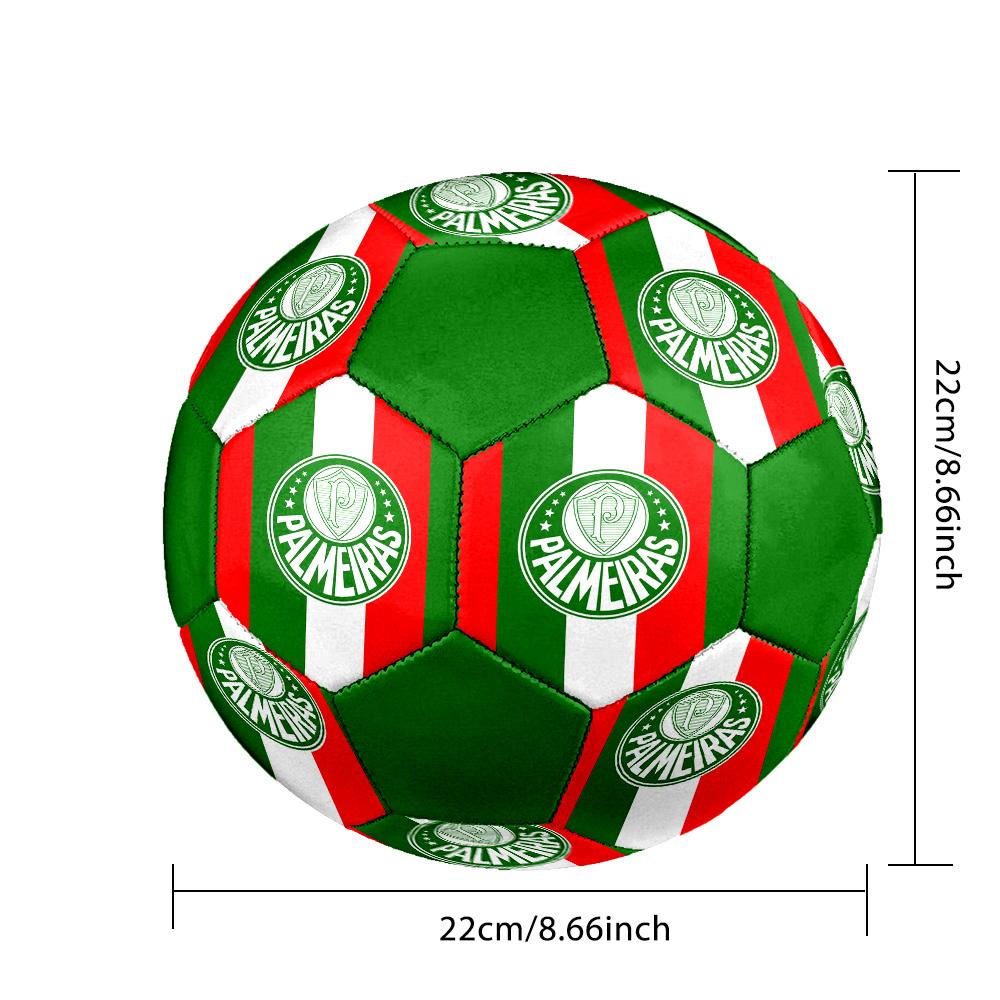 Palmeiras Indoor Soccer Ball Colorful All Ages Size 5 Machine Stitched PVC Competition Ready Durable High-Bounce