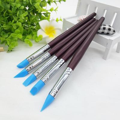 5PCS Sculpting Polymer Clay Tools Rubber Tip Silicone Brushes Pottery Clay Pen Shaping Carving Tools for Painting Nail Art New