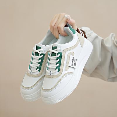 Color Matching Little White Shoes Women's 2025 Spring and Summer New Thick-soled Versatile Senior Shoes Korean Version of Casual Fashion Low-top Board