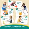 12 pièces/ensemble Ensemble de nettoyage pour enfants Jouets de nettoyage de la vie simulée avec chariot Jouet de jeu de rôle Jouet de maison de jeu d'hygiène et de nettoyage Garçons et Filles