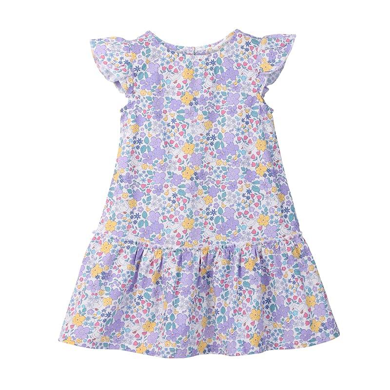 FLORAL PRINT FRILL DRESS MULTI - COL 7 Years