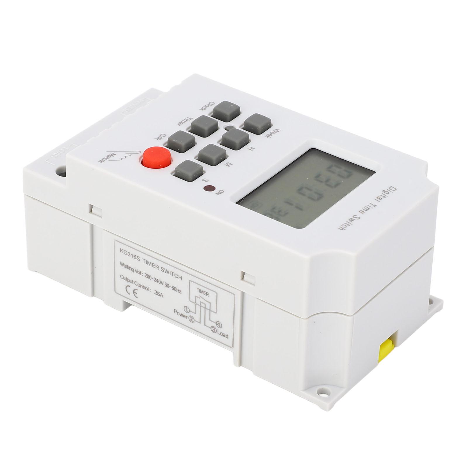 

Цифровой таймер-выключатель 28 групп программ Сверхмощный программируемый электронный контроль времени AC200240В