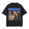 There Is Motion At Your Front Door Tung Tung Tung John Pork Men T Shirts Washed Vintage Tee Shirt Short Sleeve Crewneck Tshirt
