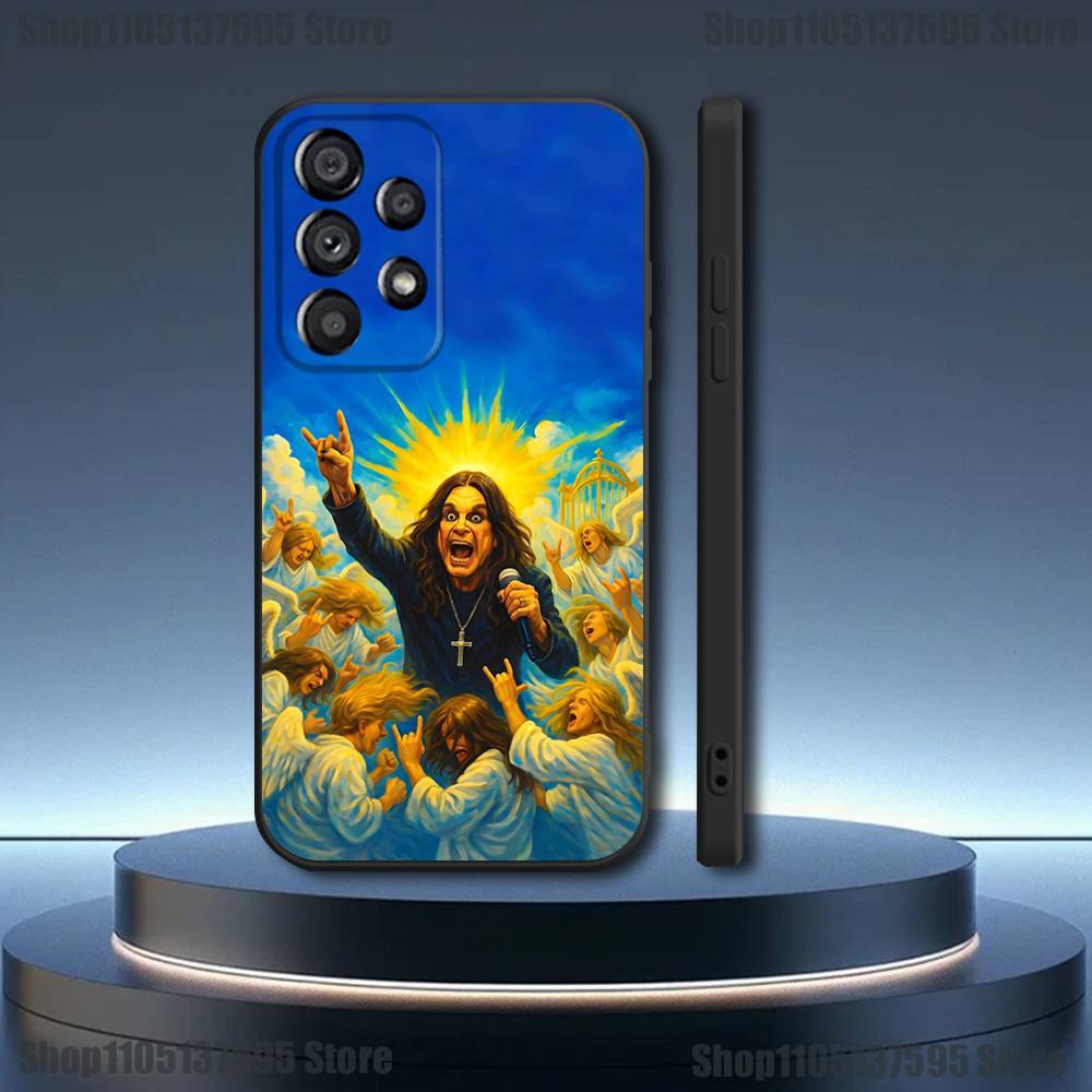 Custodia per Telefono Singer O-Ozzy Osbourne Per Samsung Galaxy A91,80,73,72,71,53,52,51,22,5G Cover Nera Morbida Antiurto