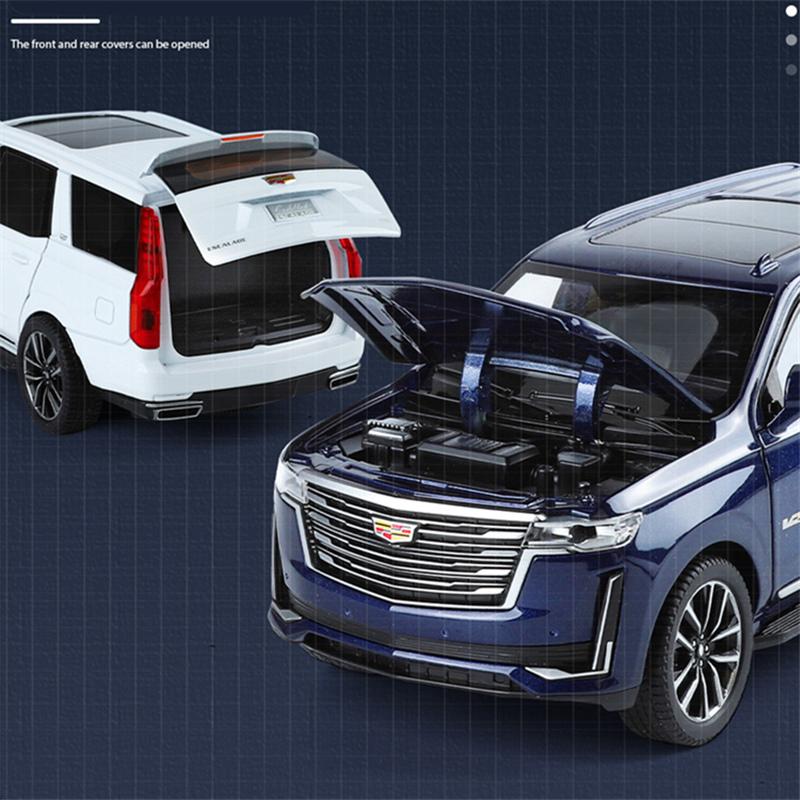 1/32 Cadillac Escalade SUV Alloy Luxy Car Model Diecasts Metal Off-road Vehicles Car Model Sound Light Simulation Kids Toys Gift
