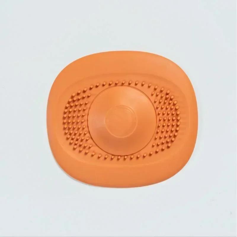 

Kitchen Bathroom Sink Plug Shower Filter Drain Cover Stopper Sink Strainer Drain Floor Drain Hair Catcher оранжевый