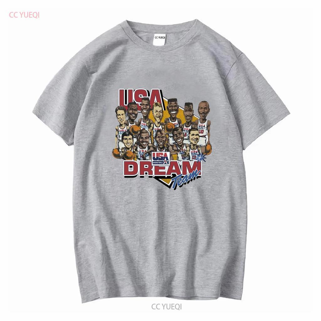 Vintage Style 1992 Basketball T Shirt 90s Dream Team Usa Vintage Washed Unisex Graphic Top For Everyday Wear Breathable