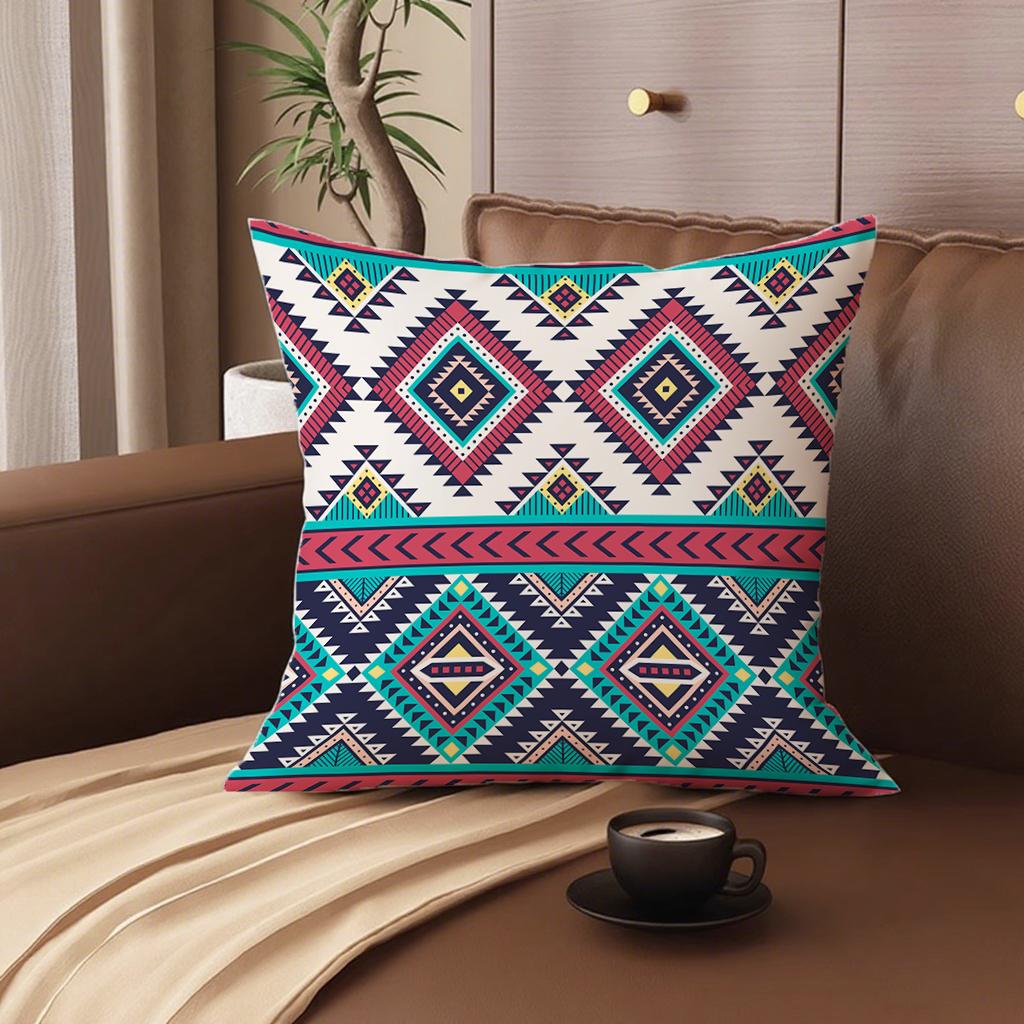 Colorful Geometric Pillowcase Patternssuitable For Sofa Car Bedroom Decorative Cushion Cover Pillow Cover