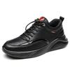 Men's Shoes Autumn Cowhide Trend Retro Casual Shoes Men's Youth Black Dad Shoes Trend 2025