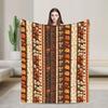 Maple Fallen Leaves Knitted Blankets Velvet Autumn Leaf Super Warm Throw Blankets for Airplane Travel Bedspread