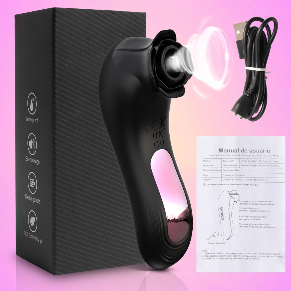 Clitoris Sucker Rose Sucking Vibrator Adult Women Sex Toy Nipple Suction Clitoral Stimulator Female Masturbation SexySex Product